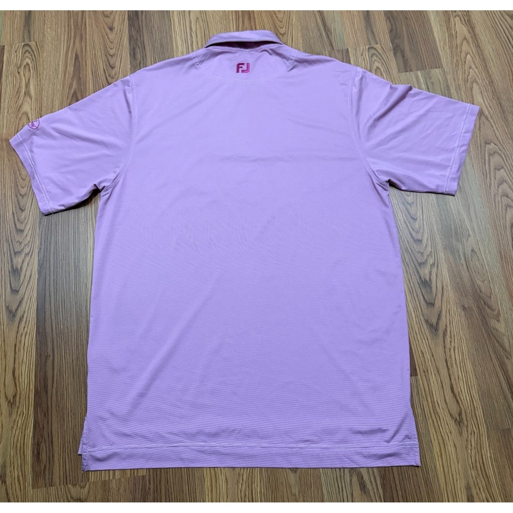 FootJoy Polo Mens Large Performance Golf Stretch Pink Embroidered Logo - Picture 12 of 12